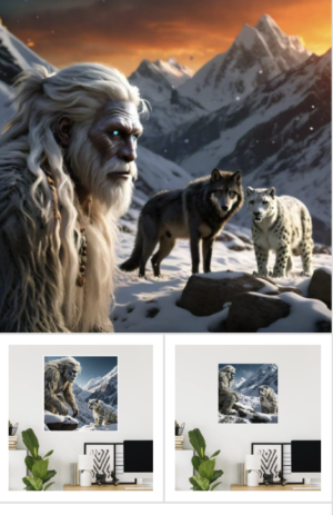 Yeti and the snow leopard collection